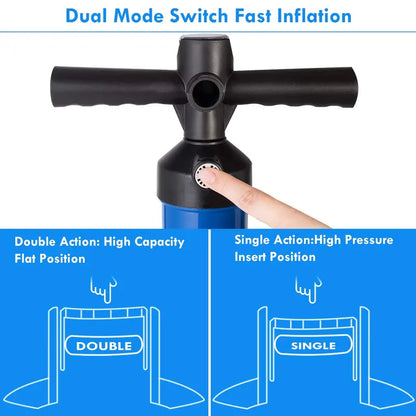 Dual-Action Hand Pump  High-Pressure Manual Air Pump for Inflatables and Sports Gear