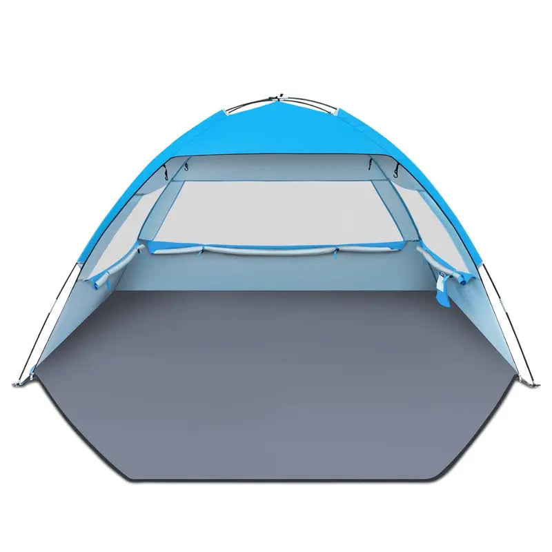 Lightweight Beach Shade Tent with Ventilated Mesh Windows & Compact Carry Bag