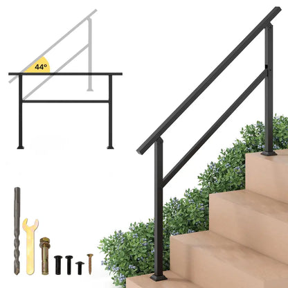 Heavy-Duty Stair Safety Rail Supporting Up to 330 lbs (04 Steps)