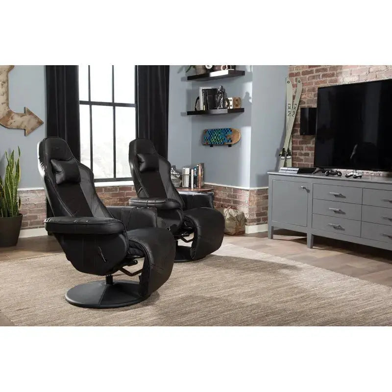 Ergonomic Gaming Recliner Chair  Adjustable Reclining Seat with Integrated Footrest
