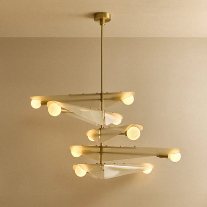 Sycamore Chandelier 5 Tiers in Dusk Pink