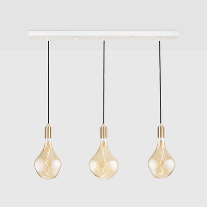 Linear Triple Pendant in Brass