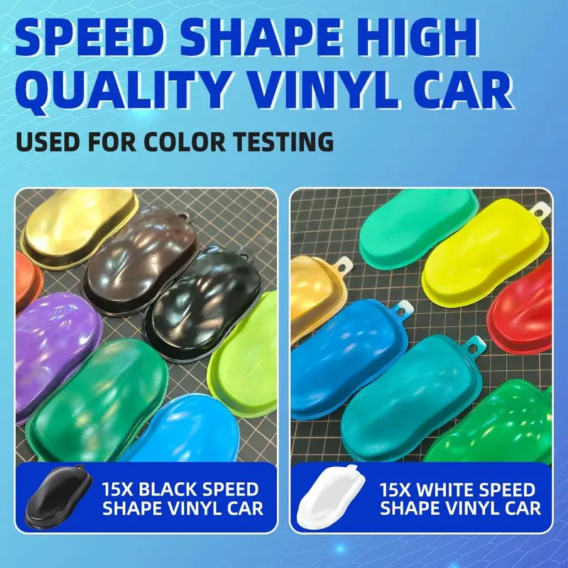 Dual Fans Airbrush Spray Booth Kit with LED Lights & Vinyl Car Set for Hobby & Craft Painting