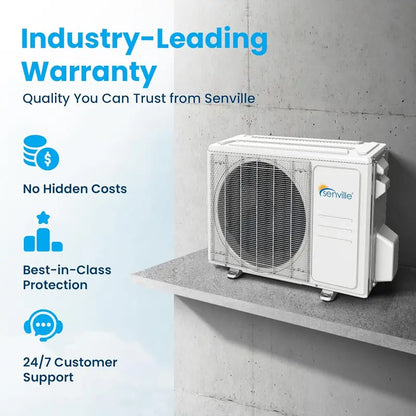 9,000W Mini-Split Heat Pump  110/120V Inverter-Driven AC/Heating System, Alexa-Compatible, ENERGY STAR® Rated (EER 21.5)