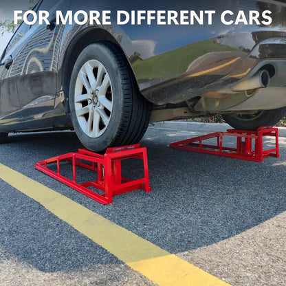CuisinSmart 5-Ton Hydraulic Car Ramps (Pair)  11,000 lbs Capacity for Safe Vehicle Lifting