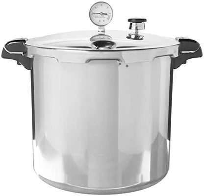 Presto 23-Quart Induction-Compatible Pressure Canner  Silver Aluminum Model 01784