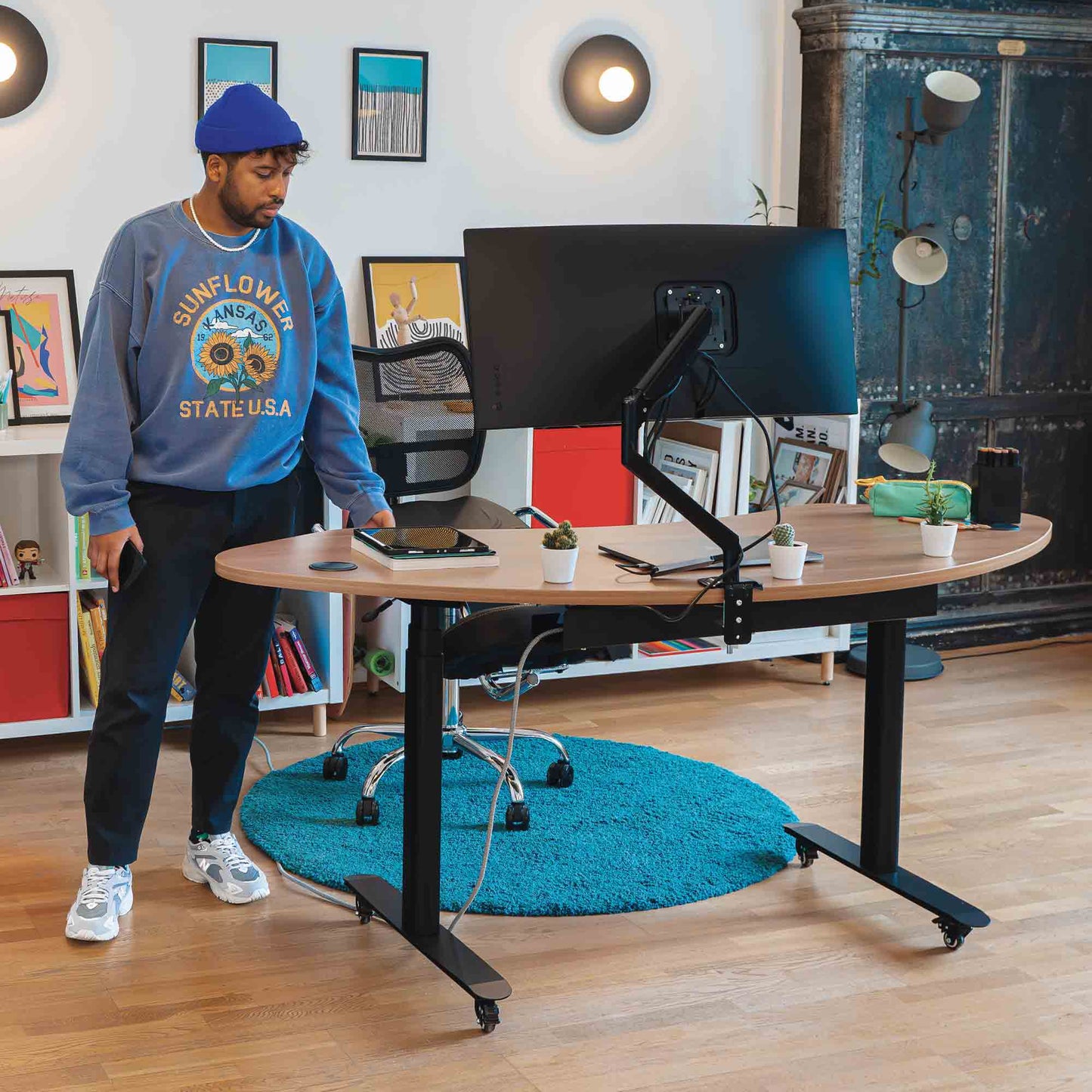 Bureau assis debout incurvé - DYNAMIC CURVE