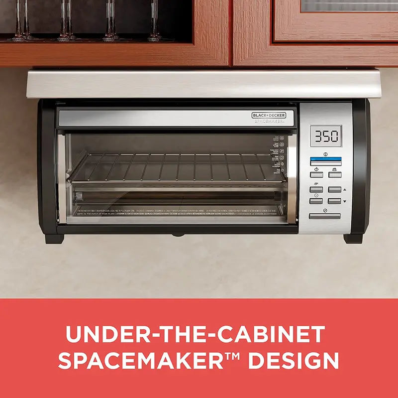 2025 Spacemaker Under-Counter Toaster Oven  Black & Stainless Steel Finish (Model TROS1000D)