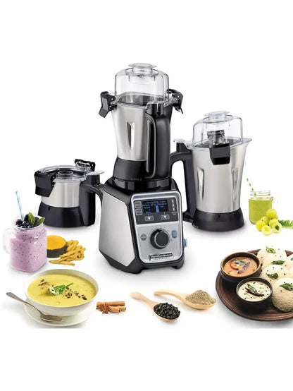 Hamilton Beach Professional 4-in-1 Juicer Mixer Grinder  1400W Commercial-Grade Unit with Three Leakproof Jars
