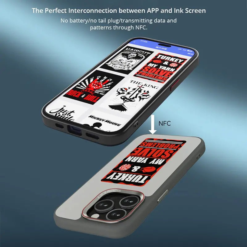 DIY E-Ink Display iPhone Case  Customizable Screen & MagSafe Support