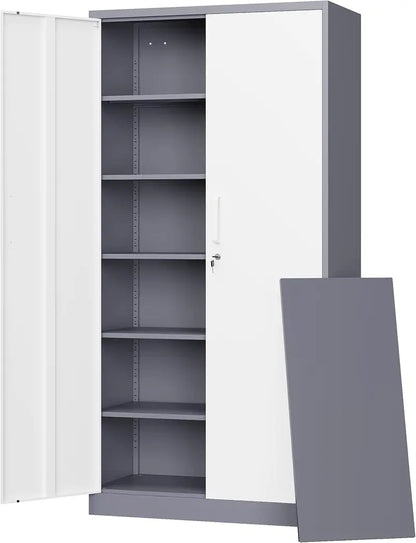 Locking Steel Garage Locker — 72-Inch Tall Tool Storage Cabinet