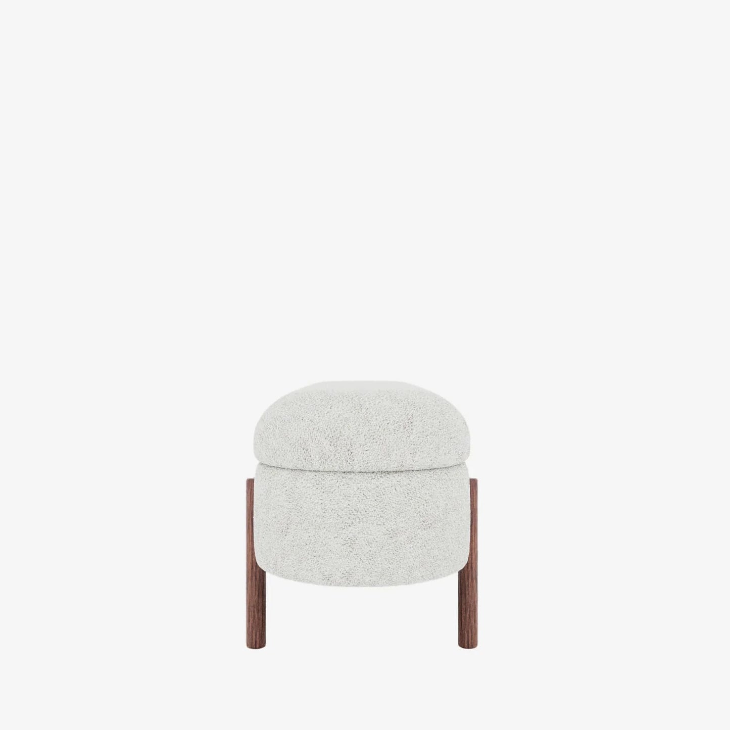 Marianne   Banc coffre de rangement en tissu boucl  cr me