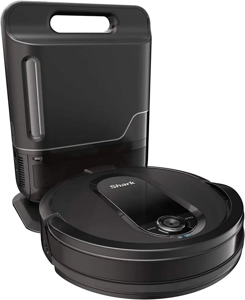 Cool Grey Voice-Controlled Robot Vacuum  Matrix Clean Mapping, 60-Day Self-Empty Base & All-Surface Cleaning Performance