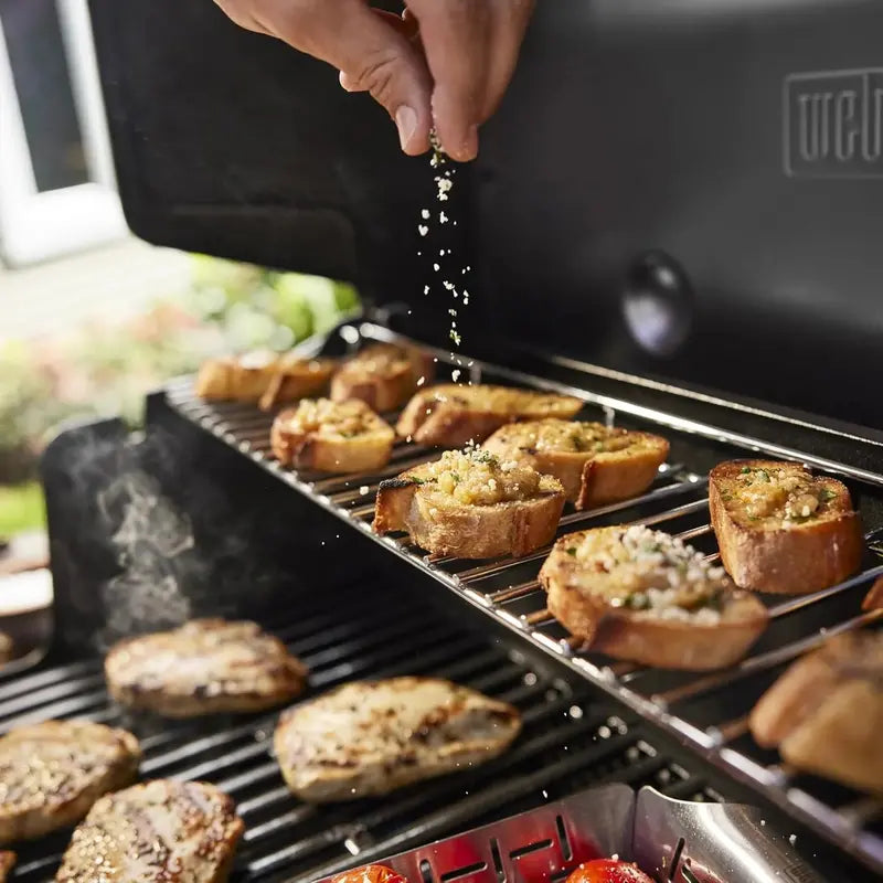 Weber Genesis E-325 Liquid Propane Grill — Sleek Black Finish, 3-Burner System, Premium Outdoor Cooking Performance
