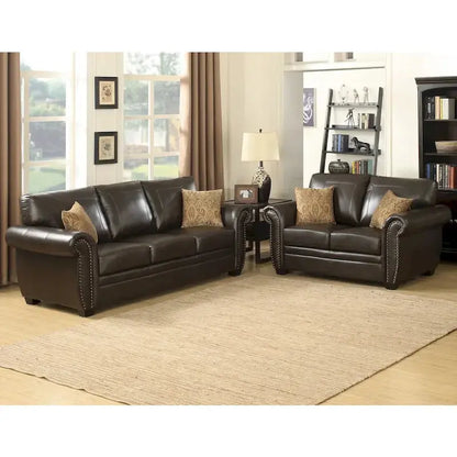 Louis-Style Sofa and Matching Loveseat Set for Contemporary Living Rooms