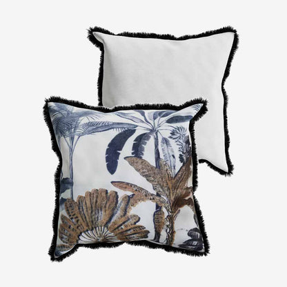 Coussin carr  imprim  tropical, Palmiers