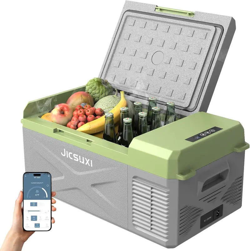 17-Quart 12V Portable Compressor Fridge  Adjustable Temperature Car Cooler (-4°F to 68°F)