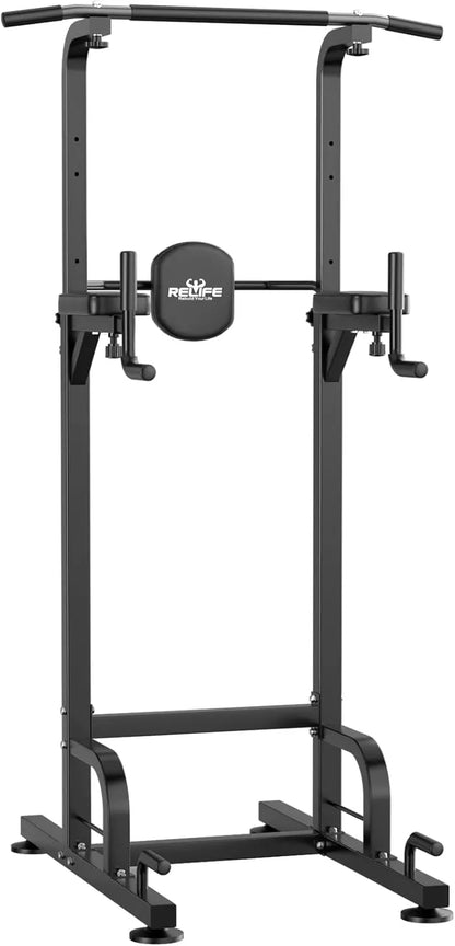 RELIFE Power Tower  Pull-Up, Dip &amp; Push-Up Station for Total-Body Calisthenics