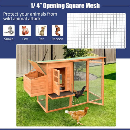 48″ x 50′ Roll of 1/4″ 23-Gauge Square-Mesh Galvanized Hardware Cloth