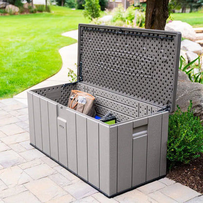 Lifetime 568-Litre Modern Deck Box  Weather-Resistant Outdoor Storage Unit (Model 60384U)