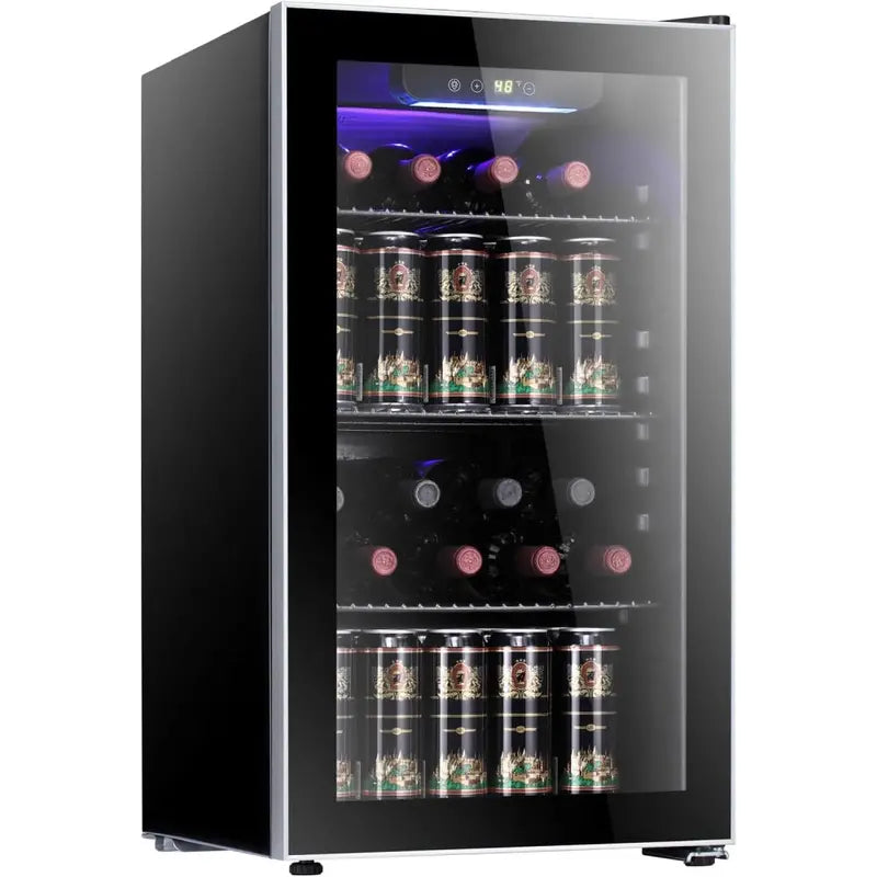 Antarctic Star Dual-Purpose Wine & Beverage Cooler  26-Bottle / 130-Can Capacity Mini Cellar