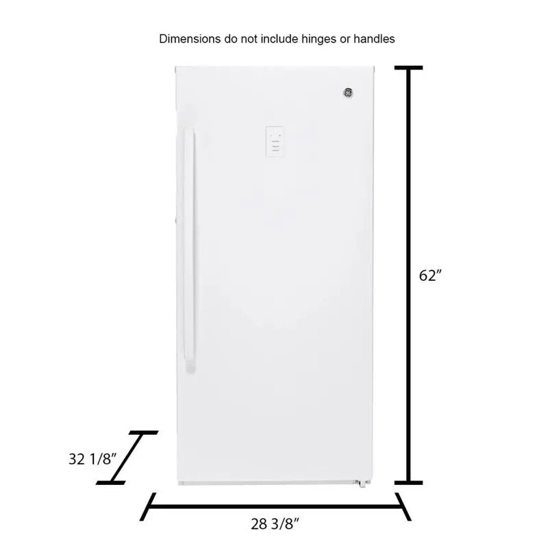 Frigidaire 14.1 Cu Ft Frost-Free Upright Freezer  White Energy-Efficient Model with Spacious Interior