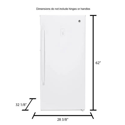 Frigidaire 14.1 Cu Ft Frost-Free Upright Freezer  White Energy-Efficient Model with Spacious Interior