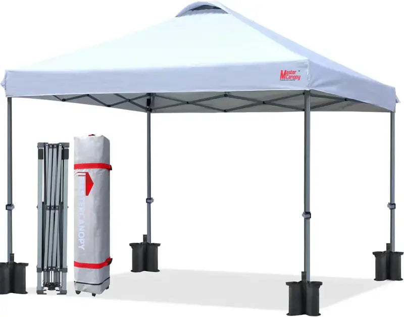 10×10 Black Pop-Up Canopy Tent  Durable Instant Shelter with Roller Bag for Transport