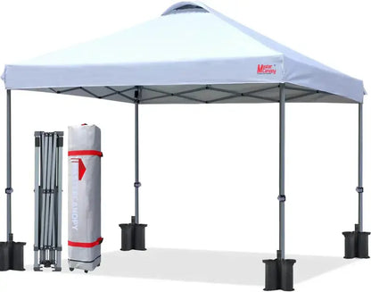 10×10 Black Pop-Up Canopy Tent  Durable Instant Shelter with Roller Bag for Transport