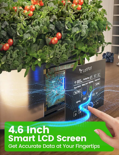12-Pot Smart Hydroponic Garden  WiFi-Enabled Indoor Herb Kit with 24W LED, 5.5L Tank & Auto-Timer