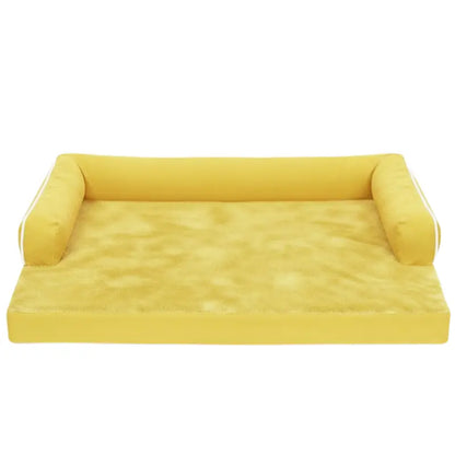 Extra-Large Orthopedic Pet Bed with Memory Foam, Reinforced Bolsters, and Detachable Cover
