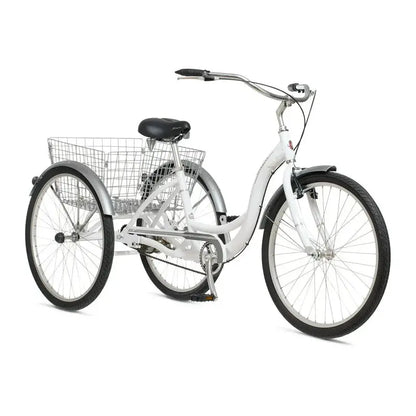 Schwinn Meridian Adult Tricycle  26-Inch Cruiser with Low-Step Frame, Wide Seat, and Rear Folding Basket