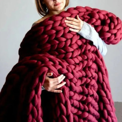 Extra-Thick Chunky Craft Yarn  Soft Bulky Wool Blend for DIY Decor