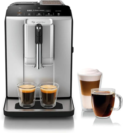 Bosch TIU20307 Fully Automatic Espresso Machine  One-Touch Barista Drinks, Large Bean Hopper, Easy Maintenance