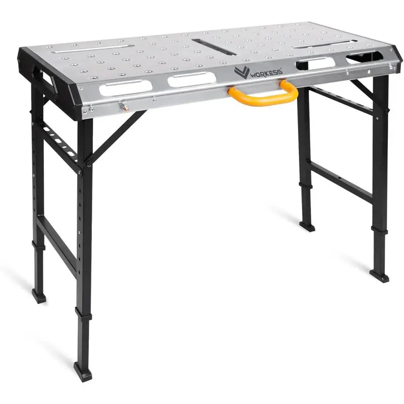 WORKESS Folding Welding Table  Heavy-Duty Adjustable Metal Workbench with 1000 lbs Load Capacity