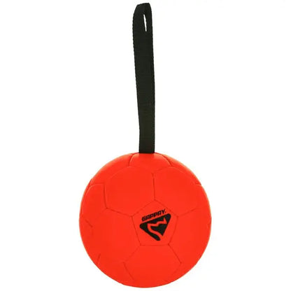 Gappay Leather Soccer Ball Tug Toy with Handle, 6.25″ Diameter, Adjustable Firmness, Organic Leather