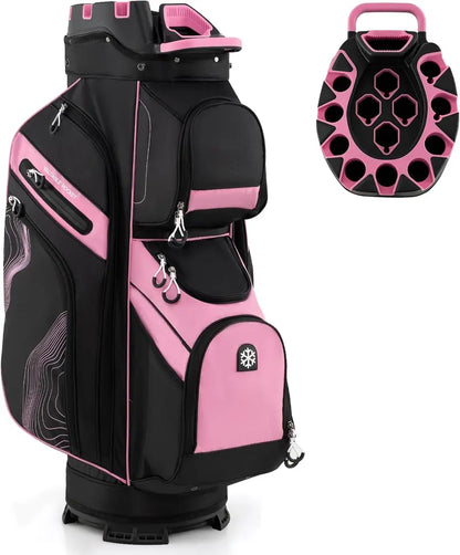 Lightweight Molded Golf Bag with 14-Way Full-Length Club Dividers