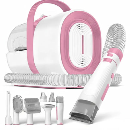 All-in-One Grooming Vacuum Kit Featuring Clippers, Nail Grinder, and Hair Removal Tools