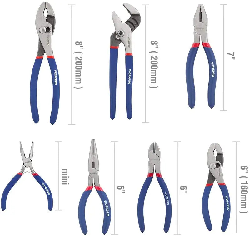 WORKPRO 7-Piece Multifunction Pliers Set for Home & DIY Projects