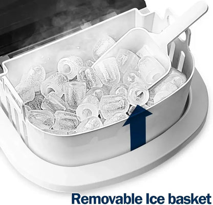 EUHOMY Nugget Ice Machine — 34 lbs/Day Portable Countertop Model with Removable Lid