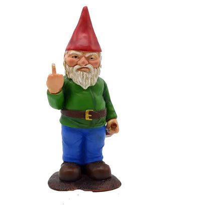 Charming Playful Gnome Figurine  Whimsical Outdoor Decoration