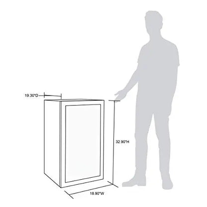 NewAir AB-1200 126-Can Mini Fridge with Reversible Glass Door & Stainless Steel Frame