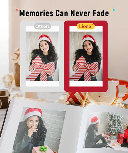Liene 4×6 Wireless Photo Printer  Thermal Dye-Sublimation, 100-Sheet Bundle, iPhone & Android Compatible