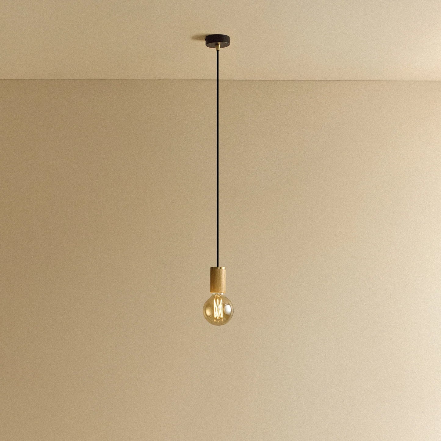 Elva Pendant Light Tinted in Oak