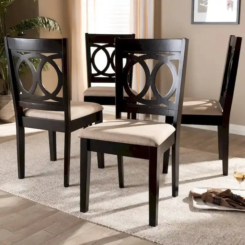 Contemporary 4-Piece Dining Chair Set  Sleek Modern Design