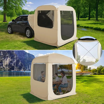 Igloo-Style Screen Gazebo  Mosquito-Proof Canopy Tent for 615 People, Ventilated & Spacious