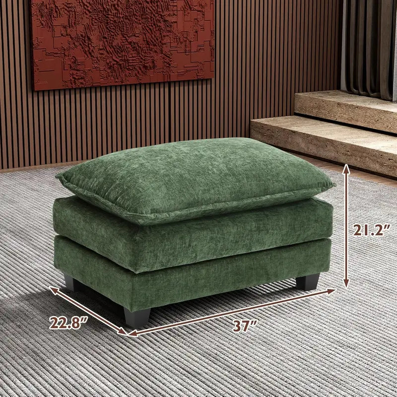 ihanherry 146-Inch Modern U-Shaped Modular Cloud Sofa  Customizable Layout