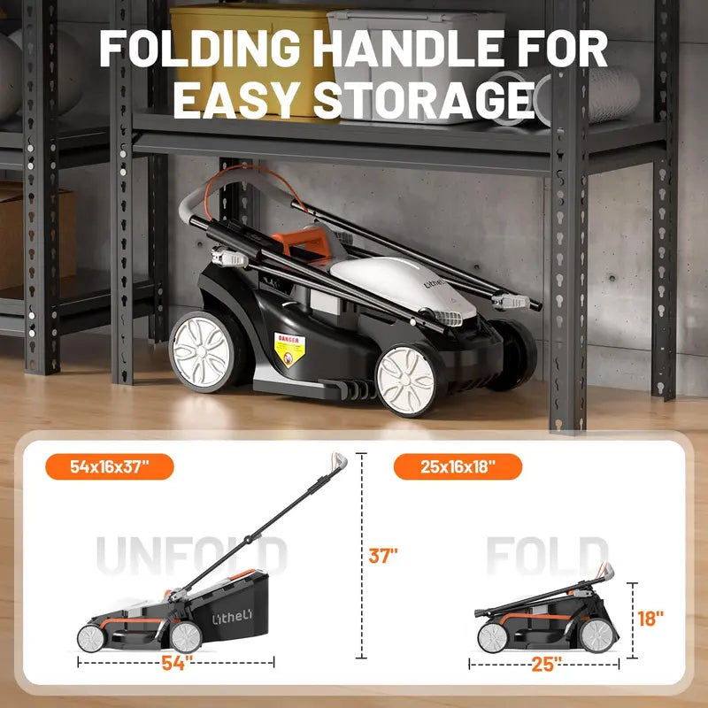 Litheli U20 Handy+ 20V 13″ Compact Cordless Lawn Mower for Small Gardens