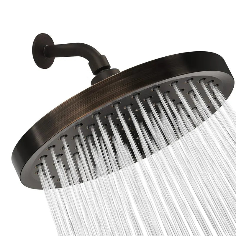 Adjustable High-Pressure Rainfall Showerhead  Swivel Mount, Full-Coverage Spray Pattern