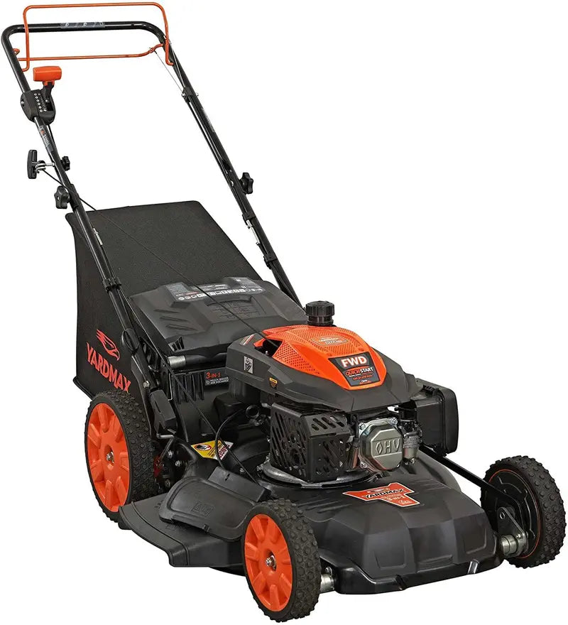 YARDMAX YG2860 22-Inch Gas Self-Propelled Lawn Mower — 201cc Engine, CVT Transmission, 3-in-1 Functionality, High-Wheel Design